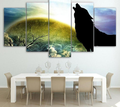 Tableau Loup Nébuleuse